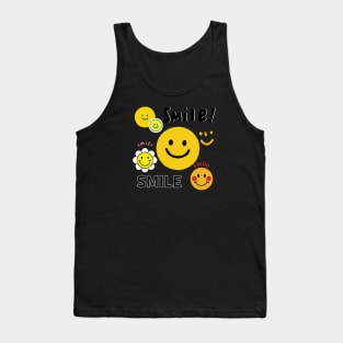 smile,smiley face pattern, oil paintng Tank Top